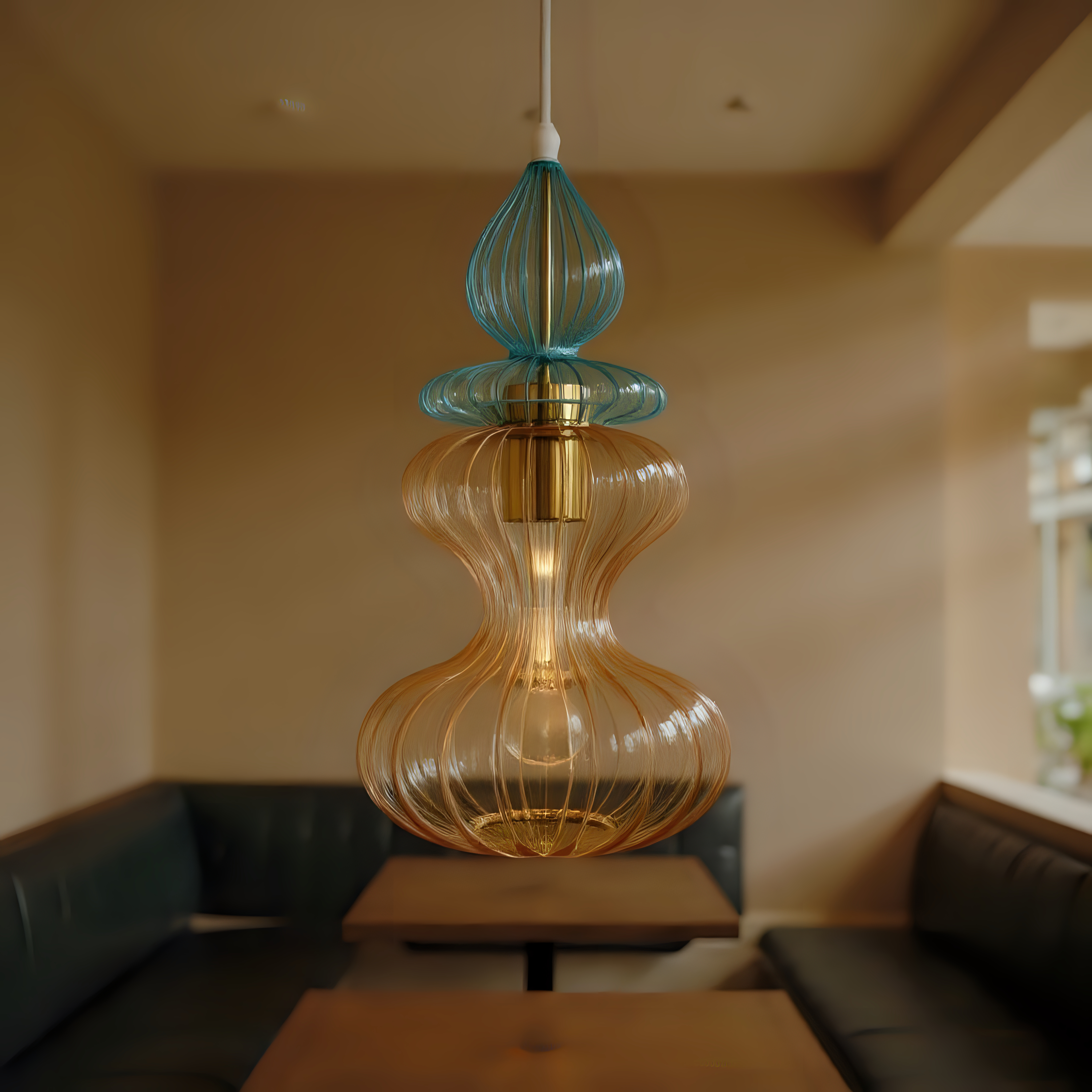 Hand Blown Glass Pendant Light